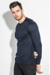 Свитер мужской фактурное вязание на плечах 498F021 чернильный