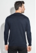 Свитер мужской фактурное вязание на плечах 498F021 чернильный