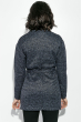 Пальто женское однотонное, укороченное  64PD304-7 сине-черный