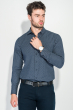 Рубашка мужская принт горошек 50PD3035 темно-синий