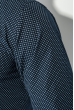 Рубашка мужская принт горошек 50PD3035 темно-синий