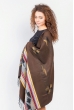 Шарф женский полоска 747K001-1 коричневый