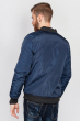 Куртка стильная с нашивками 616K002-4 темно-синий
