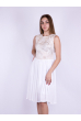 Платье бежево-белое 265P018-2 бежево-белый
