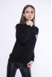 Стильный свитер с изнаночными швами 174P006 черный