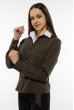 Пиджак женский с поясом 118P106 коричневый