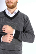 Пуловер мужской 85F900 черно-серый