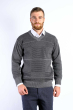 Пуловер мужской 85F900 серо-черный