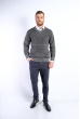 Пуловер мужской 85F900 серо-черный