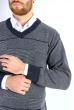 Пуловер мужской 85F900 сине-серый