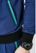 Костюм мужской спорт однотонный с вертикальным принтом 76PD1121 синий джинс