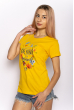 Стильная летняя футболка 600F016 желтый