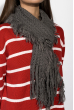 Вязаный женский шарф 120PROS005 темно-серый