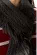 Вязаный женский шарф 120PROS005 темно-серый