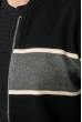 Толстовка мужская с горизонтальной полосой 244V003 черно-серый
