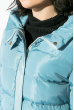 Куртка женская, удлиненная с капюшоном 274V001 голубой