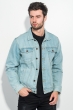 Куртка джинс мужская с принтом на спине 272V001 голубой