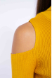 Гольф женский с открытыми плечами 605F003 желтый