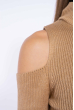 Гольф женский с открытыми плечами 605F003 песочный
