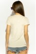Футболка женская с надписью 600F370 бежевый меланж