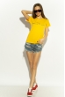 Футболка женская с надписью 600F370 желтый