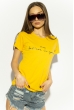 Футболка женская с надписью 600F370 желтый