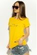 Футболка женская с надписью 600F370 желтый