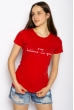 Футболка женская с надписью 600F370 красный