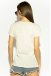 Футболка женская с надписью 600F370 молочный меланж