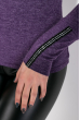Джемпер женский с вставками на рукавах 79PD5536 фиолетовый