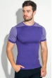 Футболка мужская горизонтальная полоска 50P383 сиреневый