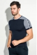 Футболка мужская горизонтальная полоска 50P383 темно-синий
