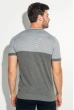 Футболка мужская горизонтальная полоска 50P383 серый меланж