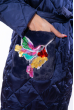 Куртка женская стеганая с аппликацией 120PSKL6739 синий