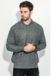 Пуловер мужской с фактурным узором «Соты»  50PD545 серый