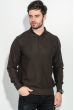 Пуловер мужской с фактурным узором «Соты»  50PD545 коричневый