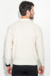 Пуловер мужской с фактурным узором «Соты»  50PD545 молочный