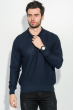 Пуловер мужской с фактурным узором «Соты»  50PD545 темно-синий