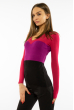 Пуловер женский с V-образным вырезом 618F074 малиново-фиолетовый
