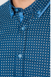Рубашка мужская двухцветный горошек 50PD6249 сине-белый