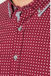 Рубашка мужская двухцветный горошек 50PD6249 бордово-серый