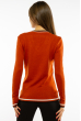 Пуловер женский с V-образным вырезом 618F402 кирпичный
