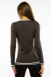 Пуловер женский с V-образным вырезом 618F402 грифельный