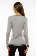Пуловер женский с V-образным вырезом 618F402 стальной