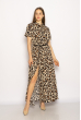 Платье макси с леопардовым принтом 220PELK684 леопардовый