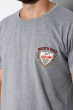 Стильная мужская футболка 134P012 светло-серый