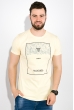 Футболка мужская с надписями 515F056 желтый