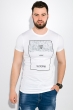 Футболка мужская с надписями 515F056 белый