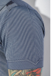 Рубашка в мелкую полоску 199P0115 сине-серый