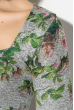 Платье облегающее с цветочным принтом 70P023-1 серый меланж